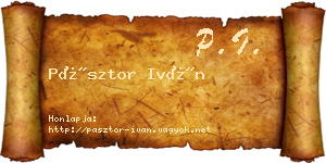 Pásztor Iván névjegykártya