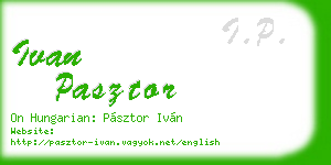 ivan pasztor business card